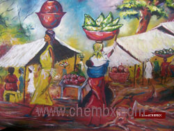 Portrait of a child painted with acrylic on canvas – Chembx art